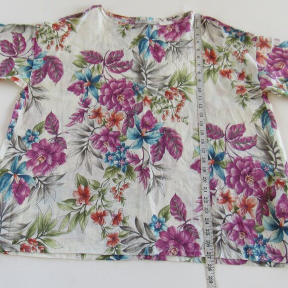 Bryn Walker Women's Relaxed Boatneck 3/4 Sleeve Bex Shirt Size S Floret Print - Picture 7 of 8